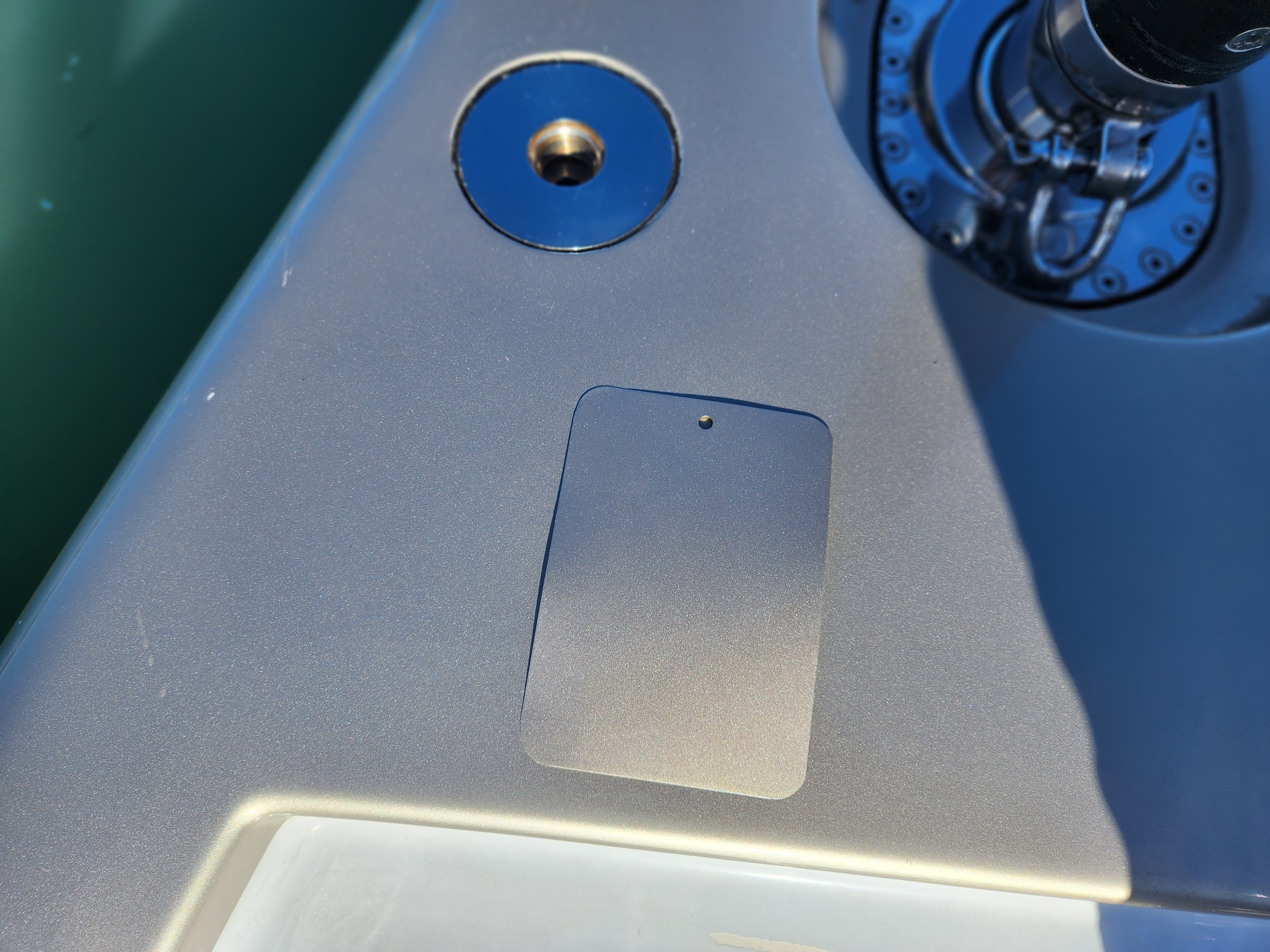 Colour matching project — finished custom colour result on yacht hull
