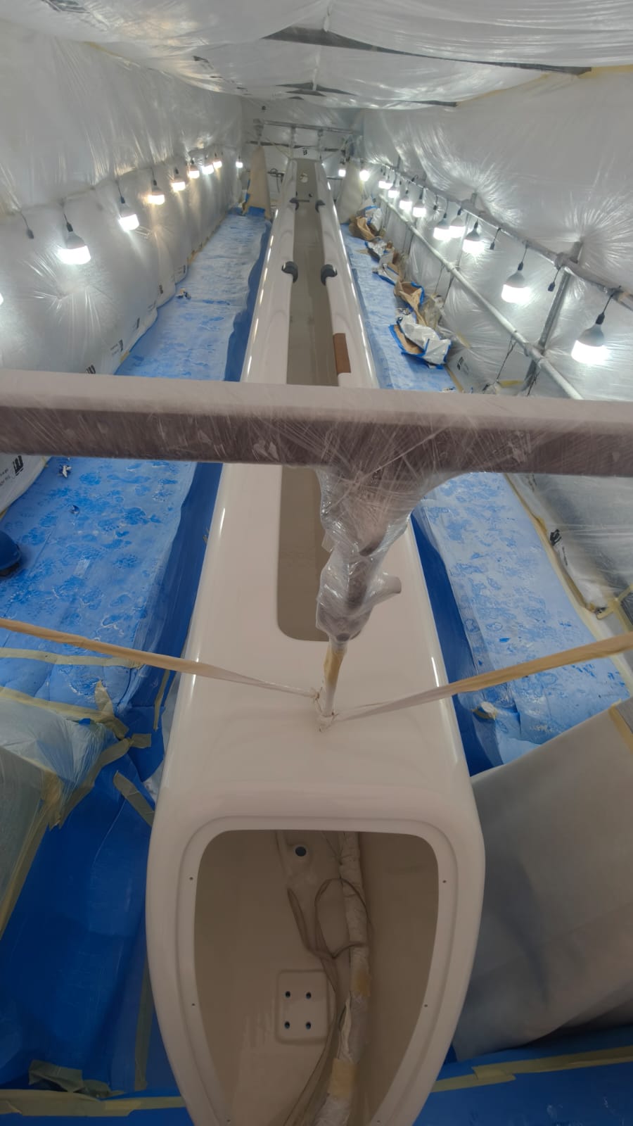 Yacht painting project 2 — surface coating in progress
