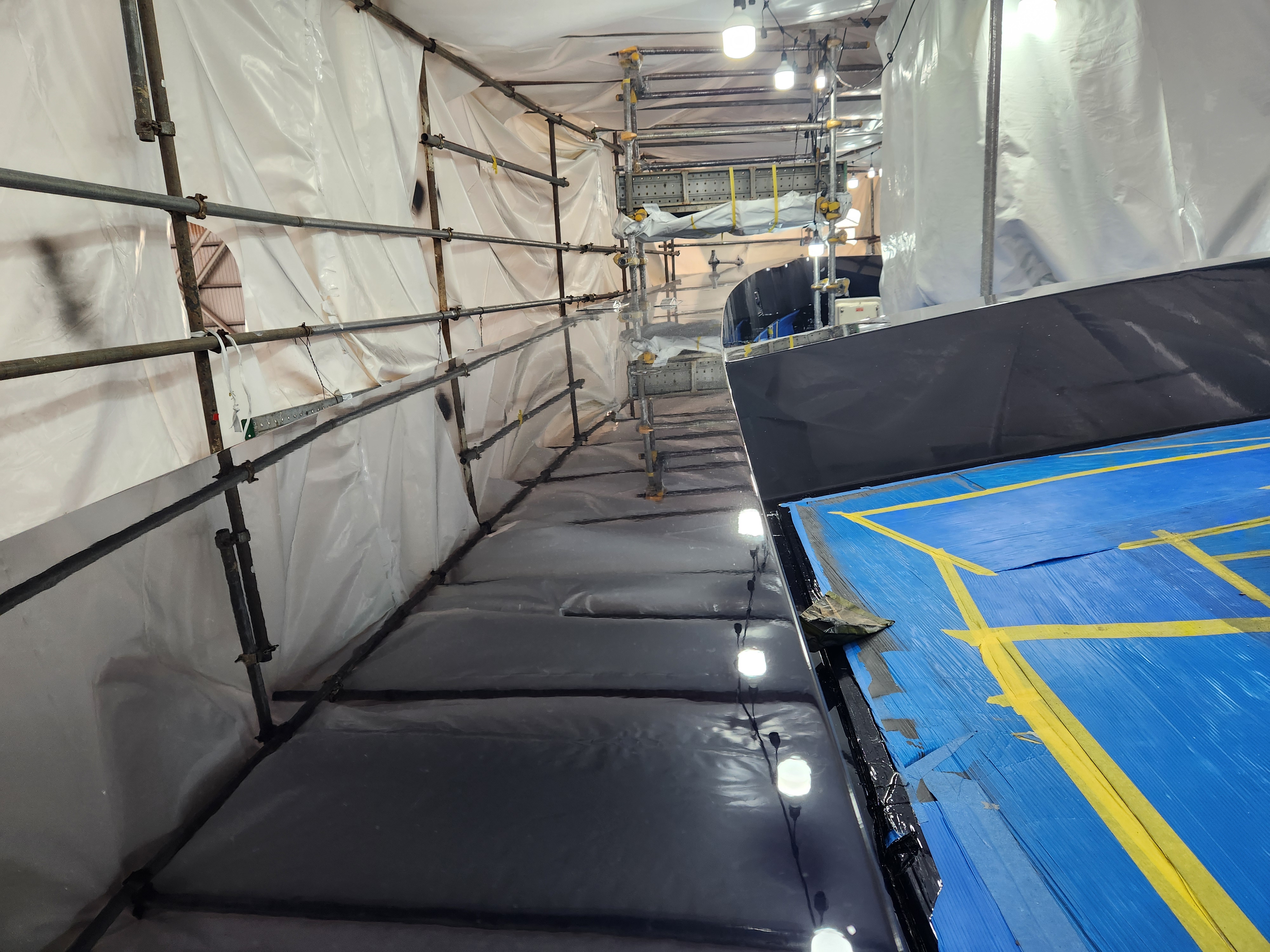 Yacht painting project 3 — completed exterior finish