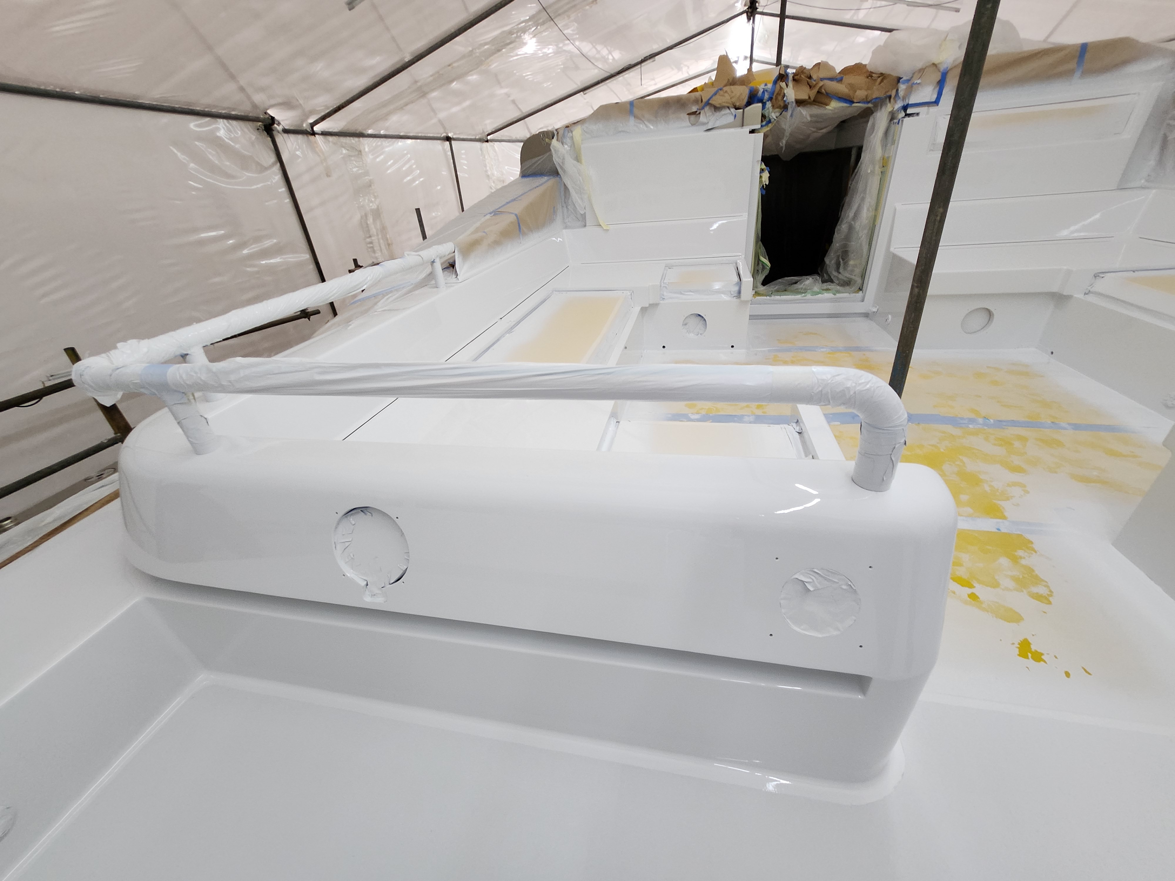 Yacht painting project 4 — cockpit detail painting