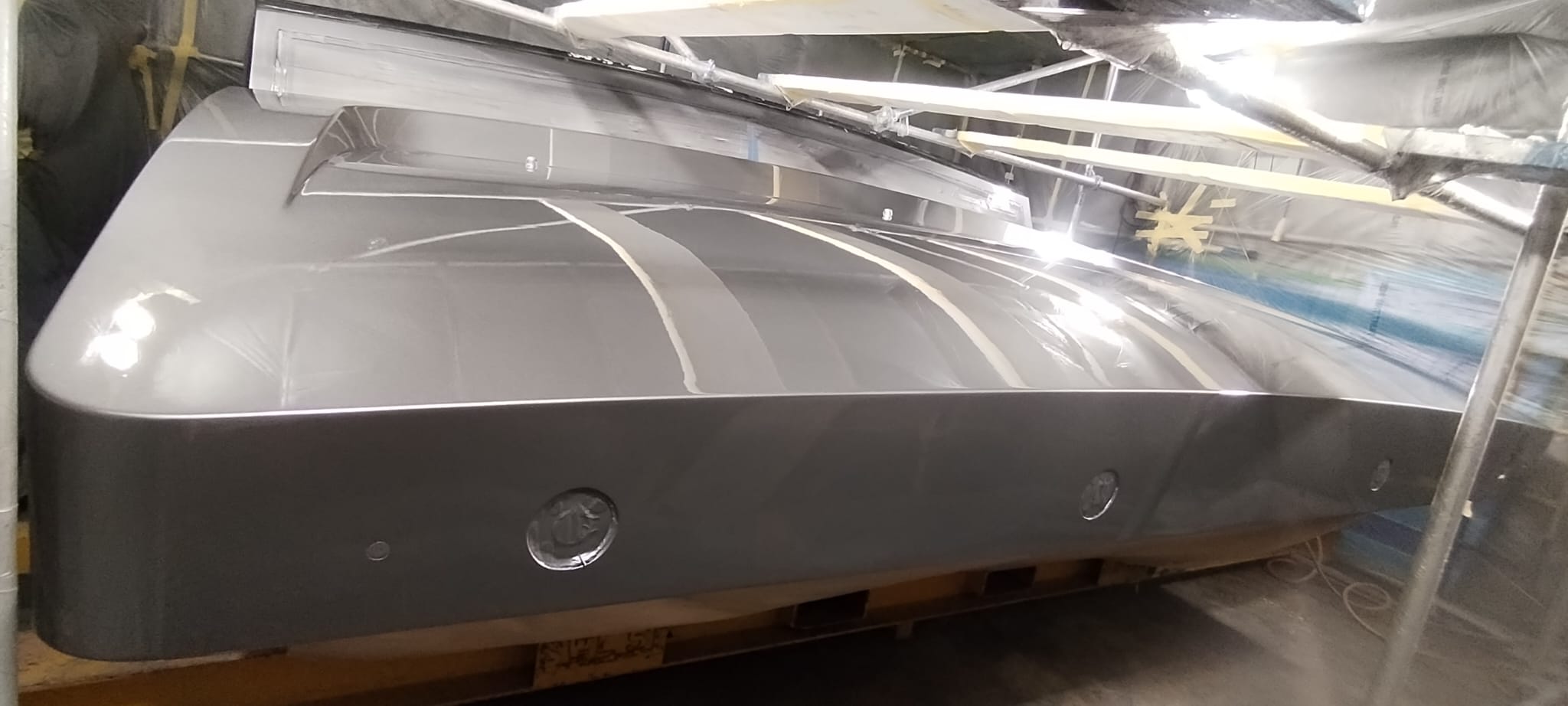 Yacht painting project 5 — spray application and finish