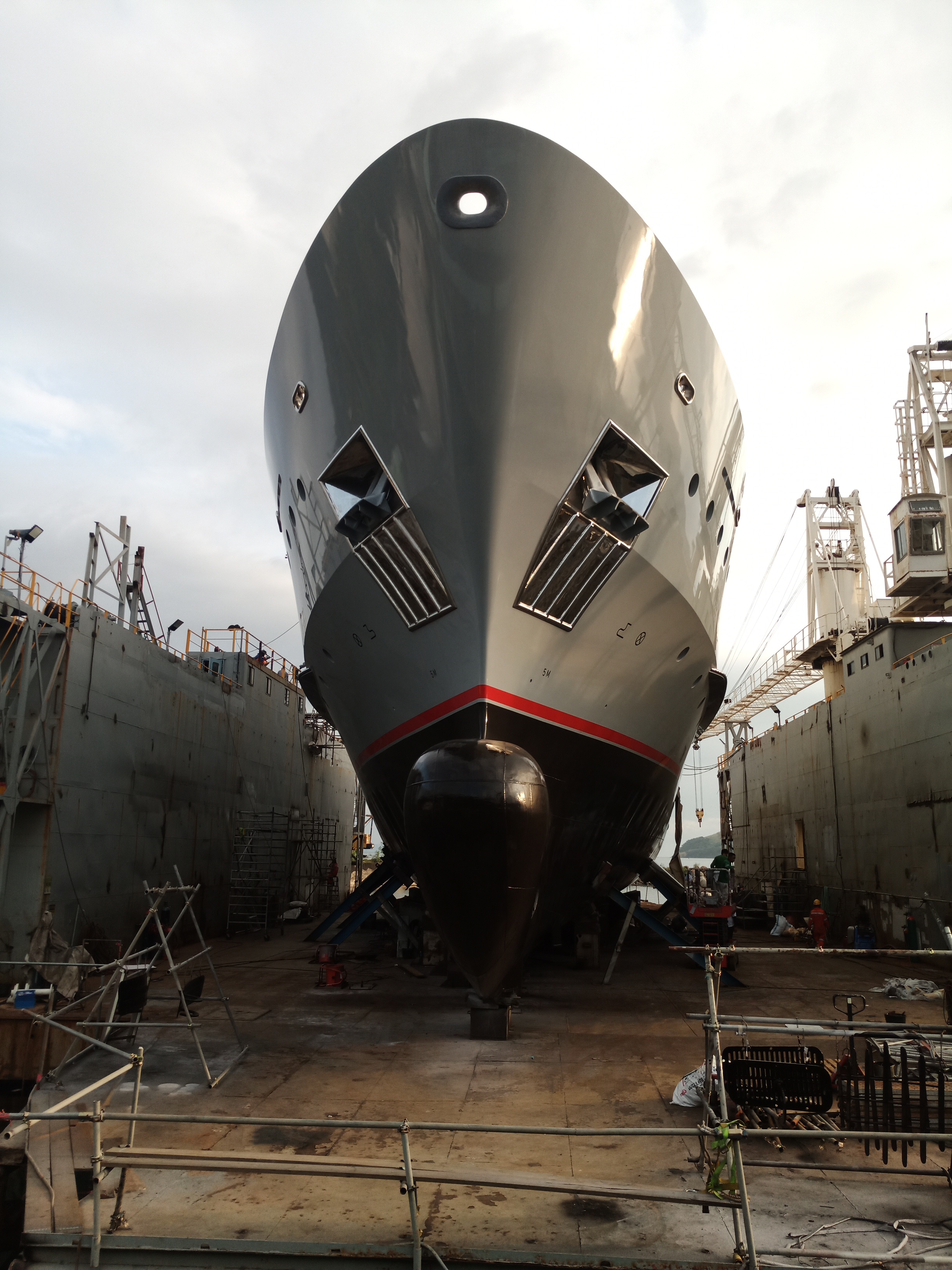Yacht painting project 6 — completed yacht painting