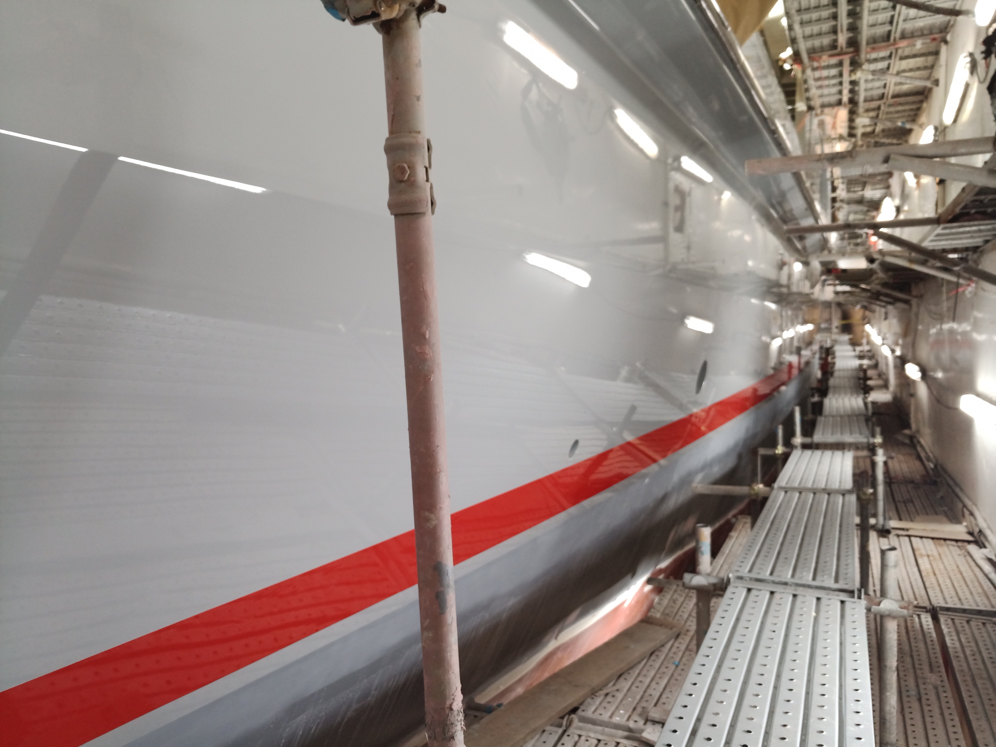Yacht painting project 6 — spray application and finish