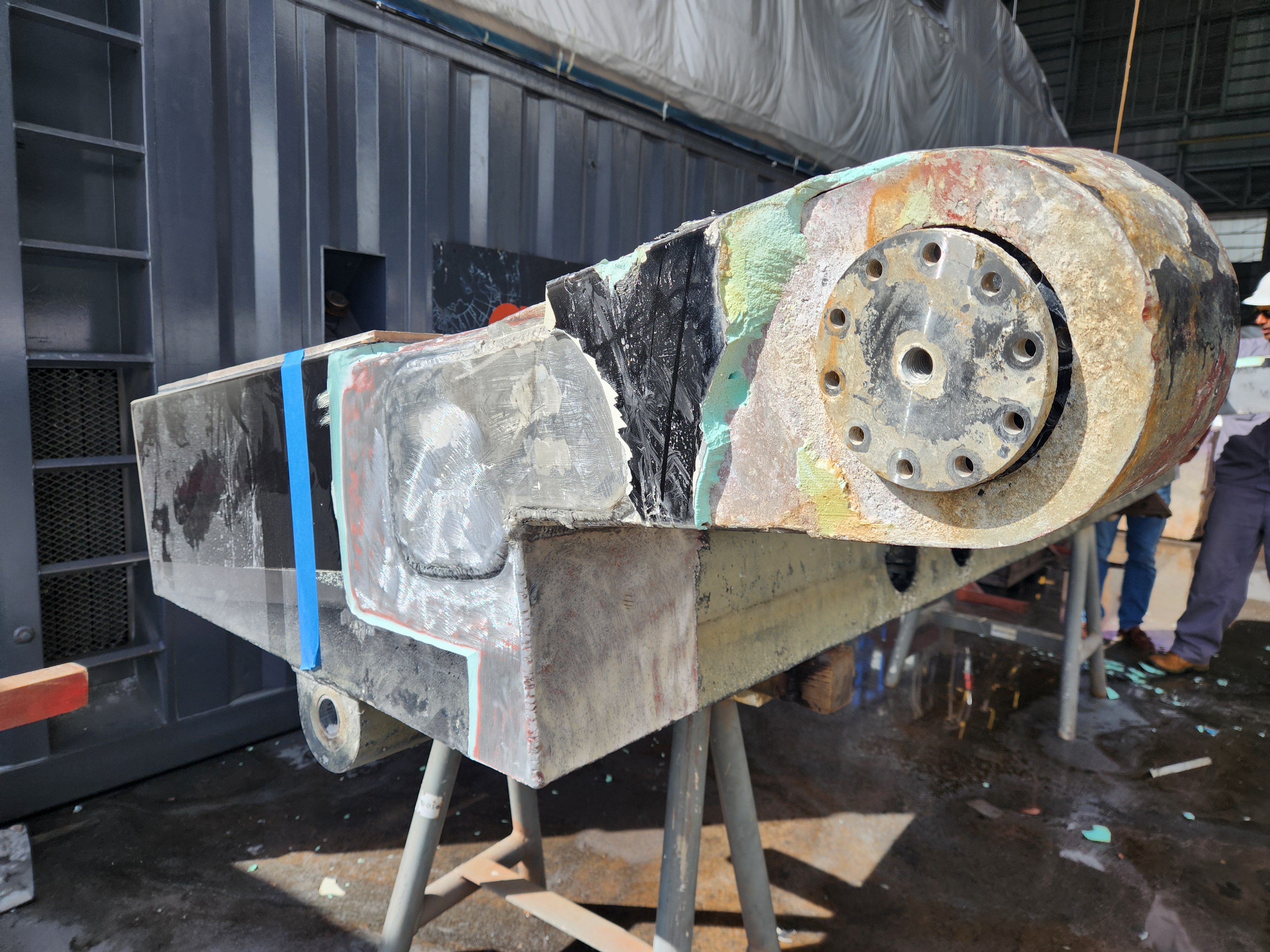 Yacht restoration project 3 — hull surface repair and refinishing