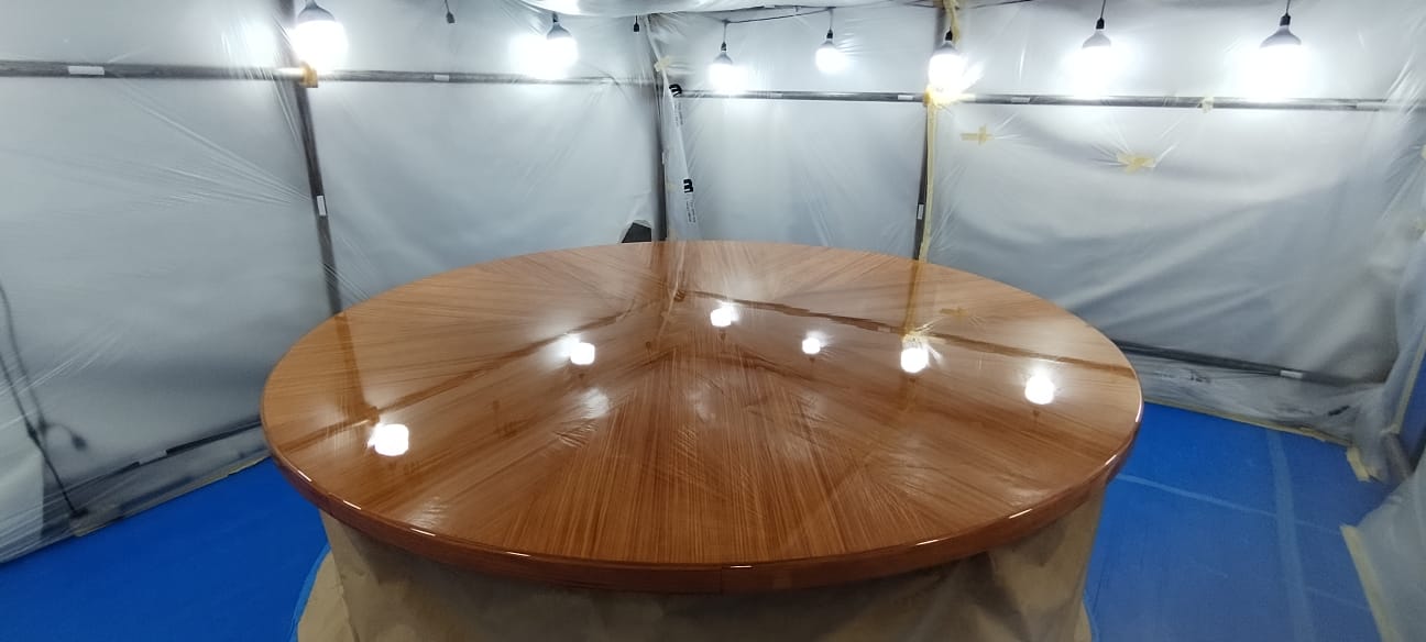 Yacht varnishing — teak and timber surface finishing